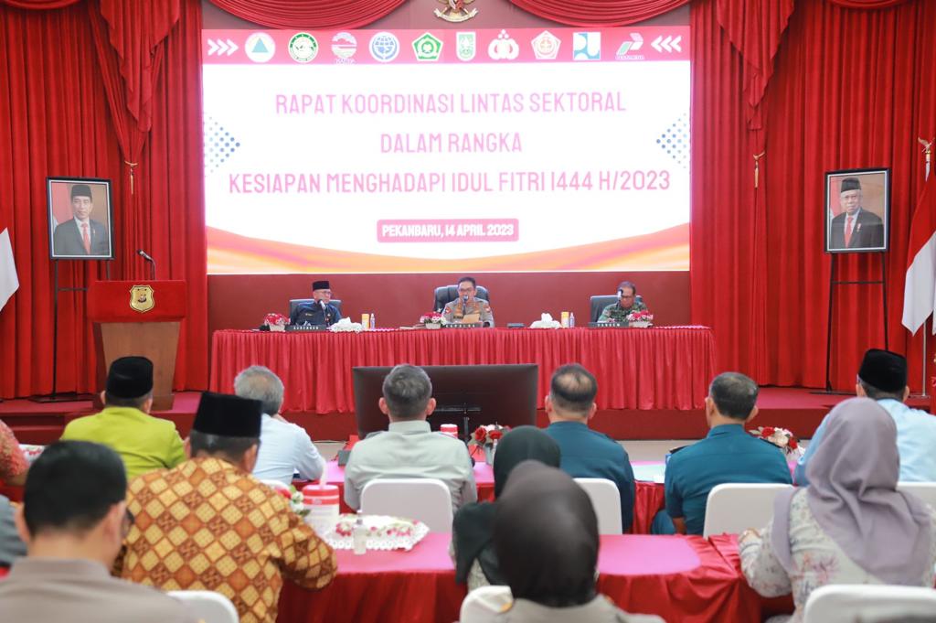 Rapat membahas kesiapan mudik lebaran di Riau (Mediacenterriau)